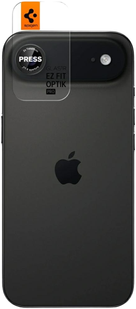 Захисне скло Spigen Optik Pro L-Series Glas.TR "EZ FIT" для Apple iPhone Air Black 2 шт. (8800283309942) - зображення 3