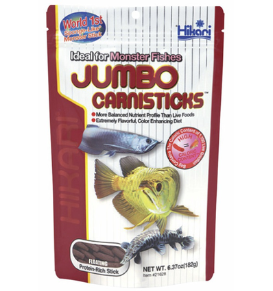Корм Hikari Tropical Jumbo Carnisticks 182 g для крупных хищных рыб - Фото 1 Корм Hikari Tropical Jumbo Carnisticks 182 g для крупных хищных рыб - изображение 1