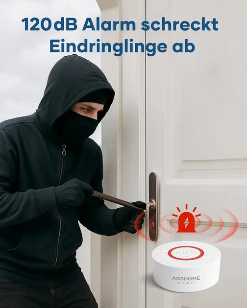 Сигнализация AGSHOME 15 в 1 WiFi 120 дБ, датчики дверей и окон, движения, Smart Life, Alexa, Google Assistant - Фото 4 Сигнализация AGSHOME 15 в 1 WiFi 120 дБ, датчики дверей и окон, движения, Smart Life, Alexa, Google Assistant - изображение 4