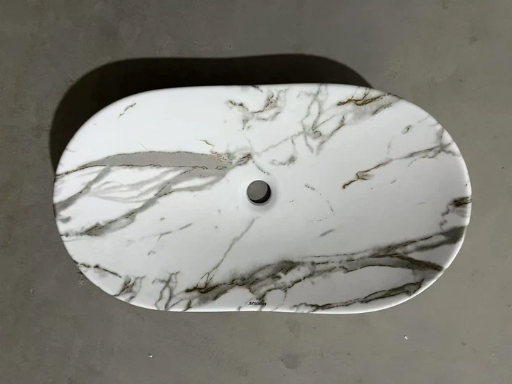 Раковина накладна MIXXUS PREMIUM WAVE-0105 MARBLE 620х360х160mm (MP6559) - изображение 8