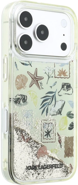 Etui  Karl Lagerfeld Liquid Glitter Beach & Sand do Apple iPhone 18 Pro / 17 Pro Beige (3666339641740) - obraz 4