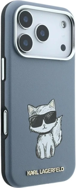 Etui  Karl Lagerfeld Smooth Choupette Sketch MagSafe do Apple iPhone 18 Pro / 17 Pro Light Blue (3666339658205) - obraz 4