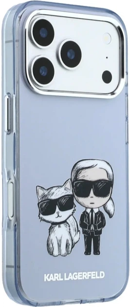 Etui  Karl Lagerfeld IML Karl&Choupette Bodies Sketch Print MagSafe do Apple iPhone 18 Pro Max / 17 Pro Max Light Blue (3666339661052) - obraz 4