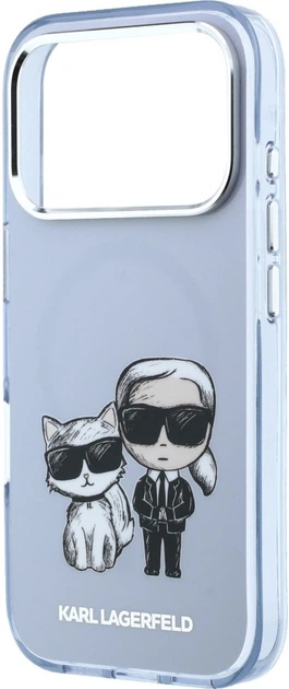 Etui  Karl Lagerfeld IML Karl&Choupette Bodies Sketch Print MagSafe do Apple iPhone 18 Pro Max / 17 Pro Max Light Blue (3666339661052) - obraz 5