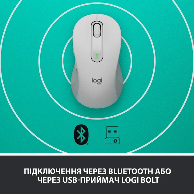 Мишка Logitech Signature M650 Wireless Off-White (910-006255) - изображение 5