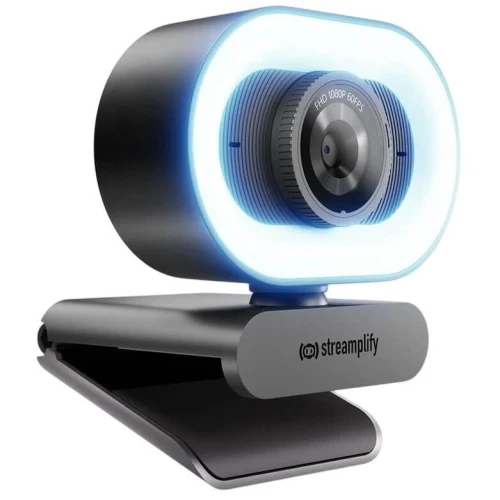 Веб-камера Streamplify CAM PLUS-FHD-2M60-LIGHT, Black, 1920x1080 / 60 fps, 1/3' CMOS, стереомікрофон, автофокус, кут огляду 80°, кільцева лампа з трьома режимами колірної температури, кришка зсуву, магнітна підставка, USB 2 м (SPCW-CLFH221.11 - Фото 4 Веб-камера Streamplify CAM PLUS-FHD-2M60-LIGHT, Black, 1920x1080 / 60 fps, 1/3' CMOS, стереомікрофон, автофокус, кут огляду 80°, кільцева лампа з трьома режимами колірної температури, кришка зсуву, магнітна підставка, USB 2 м (SPCW-CLFH221.11 - зображення 4
