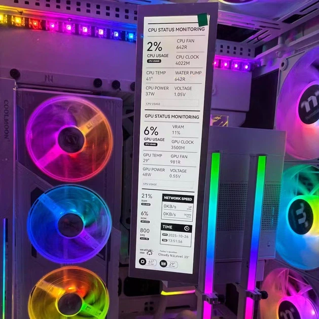 Додатковий Монітор ресурсів для ПК TURZX 9.2" IPS 1920×462 USB Type-C / 9 PIN, Другий Екран - зображення 12