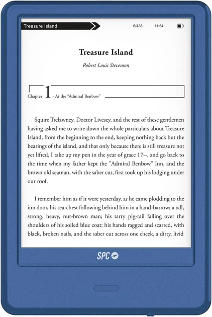 Электронная книга 6" SPC Dickens Light 2 Pro / 8ГБ / SD слот / Сенсорный E-Ink экран (1024×758) / Настраиваемая яркость / Синий (102341412) - Уценка - изображение 2