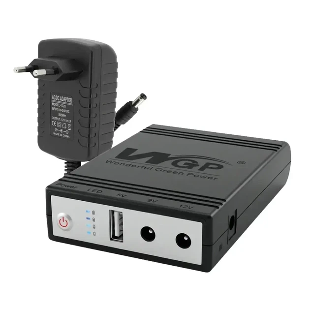 Безперебійник для роутера павербанк повербанк power bank ДБЖ mini ups 10400 mAh WGP 103A для медіаконвертера модема відеоспостереження wi fi роутерів 5v 9v 12 вольт - зображення 7