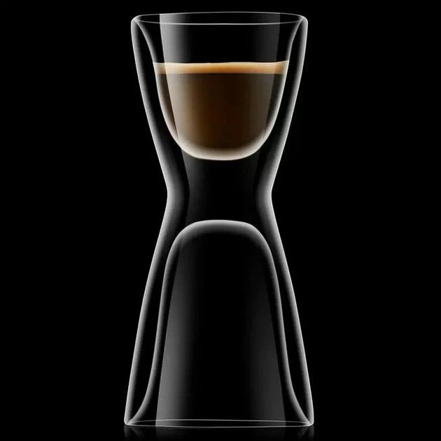 Джиггер с двойным дном LUIGI BORMIOLI Thermic Glass Прозрачный из термостойкого стекла 65х100 мл (163-135-A12811G4102AA01) - изображение 2