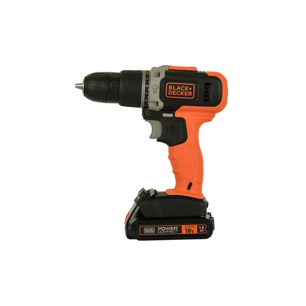 Шуруповерт Black&Decker 18 В, 1.5Ah, 45 Нм,0-360/0-1400 об/хв, 21000 уд/хв, 1.3 кг (BCD003C1) - Фото 3 Шуруповерт Black&Decker 18 В, 1.5Ah, 45 Нм,0-360/0-1400 об/хв, 21000 уд/хв, 1.3 кг (BCD003C1) - изображение 3