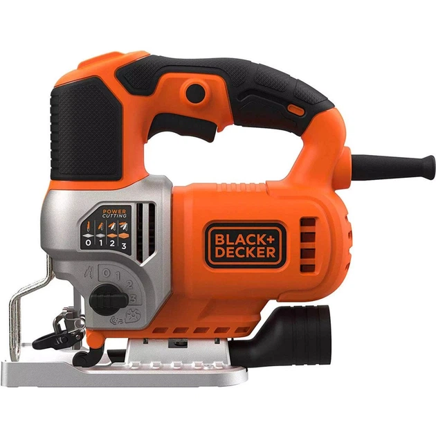 Електролобзик Black&Decker 50 Вт, 1000 - 3100 хід/хв, 2.2 кг, кейс (BES610K) - Фото 3 Електролобзик Black&Decker 50 Вт, 1000 - 3100 хід/хв, 2.2 кг, кейс (BES610K) - зображення 3