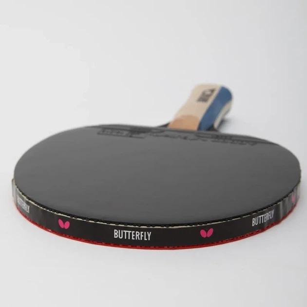 Ракетка для настільного тенісу Butterfly анатомічна 1,5 мм срібна - Фото 2 Ракетка для настільного тенісу Butterfly анатомічна 1,5 мм срібна - зображення 2