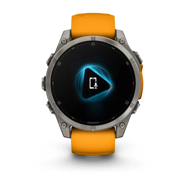Смарт-годинник Garmin Fenix 8 47mm AMOLED Sapphire Titanium w. Spark Orange/Graphite Silicone Band (010-02904-10/11) - изображение 5