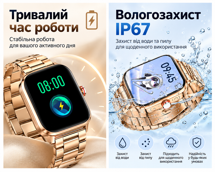 Жіночий смарт-годинник Smart Watch 1,69″ OLED із дзвінками, розумний фітнес-годинник для жінок із пульсометром, крокоміром - зображення 5