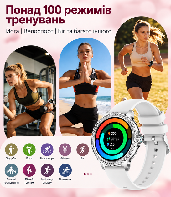 Жіночий смарт-годинник із Bluetooth-дзвінками та повідомленнями, розумний годинник для Android і iPhone з 2 ремінцями та фітнес-тр - Фото 6 Жіночий смарт-годинник із Bluetooth-дзвінками та повідомленнями, розумний годинник для Android і iPhone з 2 ремінцями та фітнес-тр - зображення 6