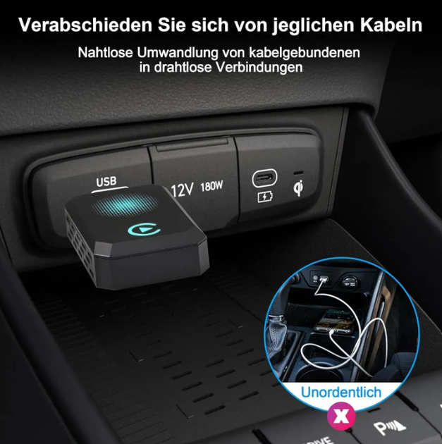Беспроводной адаптер Apple CarPlay с Wi-Fi 5,8 ГГц, Bluetooth 5.0 и автоматическим подключением - изображение 6