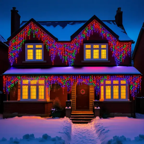 Уличная гирлянда Бахрома 20 м 335 LED белый провод Мультиколор 20MWML - изображение 3