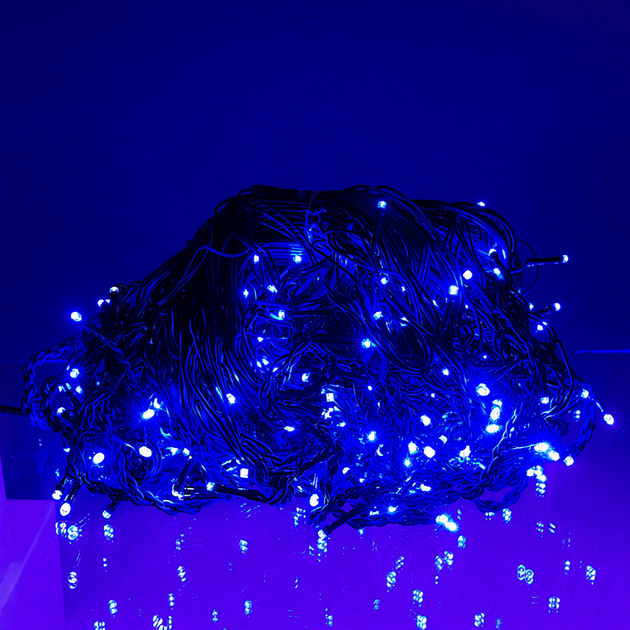 Уличная гирлянда Бахрома 25 м 405 LED черный провод Синий 25MBBL - изображение 3