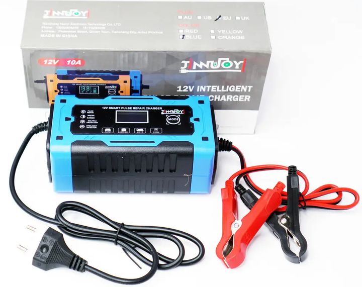 Автоматическое зарядное устройство для автомобильного аккумулятора 12V10A импульсная зарядка с дисплеем для AGM GEL и свинцово кислотных аккумуляторов(1210ак) - изображение 8
