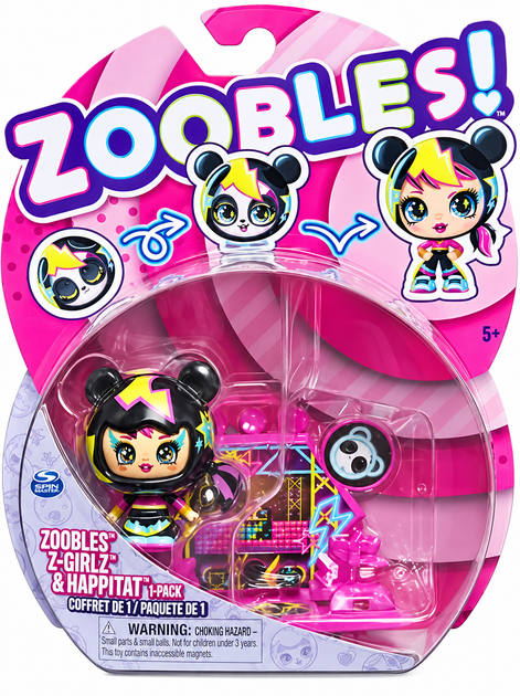 Игровой набор Spin Master Zoobles Z-Girlz & Happitat 1-Pack, фигурка-трансформер Z-Girl, 5+ - изображение 2