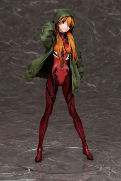 Колекційна аніме фігурка Аска Ленглі у зеленому худі Евангеліон Evangelion 3.0+1.0 Thrice Upon a Time Hoodie, 24 см - зображення 6