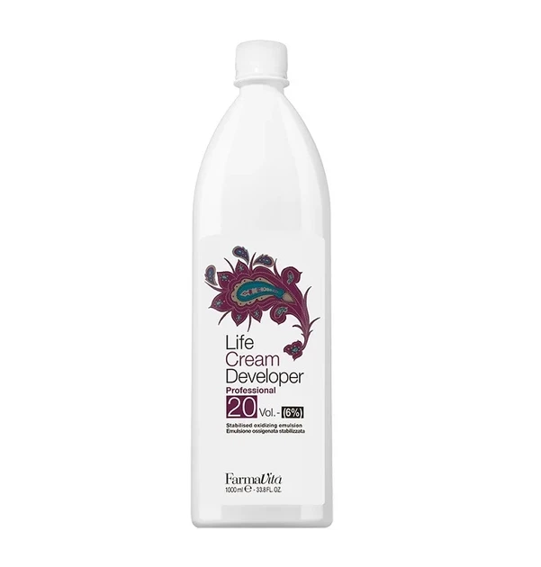 Окислювач емульсія FARMAVITA LIFE COLOR PLUS CREAM DEVELOPER 6% 1000 мл - Фото 1 Окислювач емульсія FARMAVITA LIFE COLOR PLUS CREAM DEVELOPER 6% 1000 мл - изображение 1