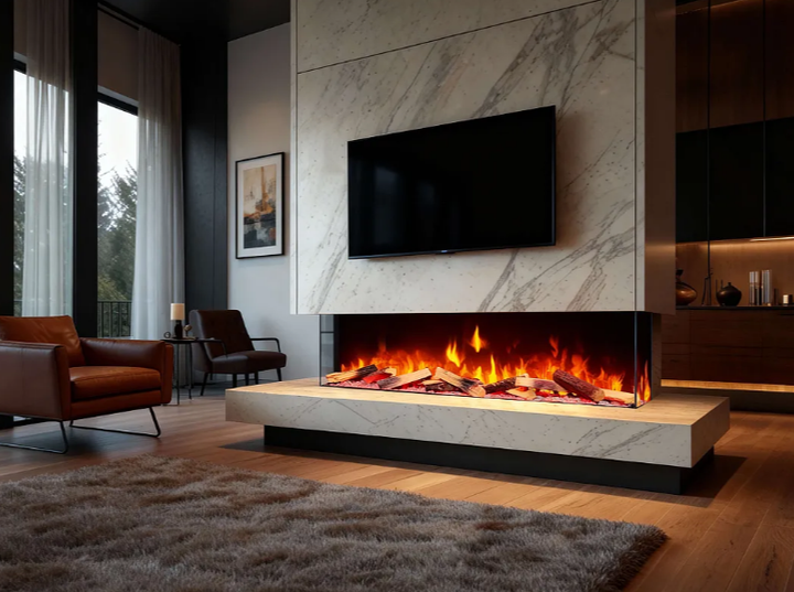 Трехсторонний электрокамин ArtiFlame AF60TS - 150 см, 3D-эффект пламени, LED-подсветка и обогрев - изображение 4