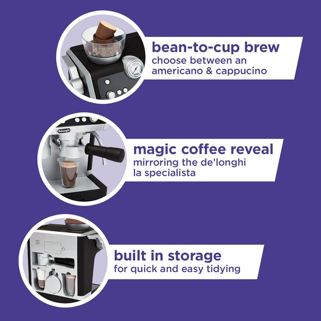 Игрушечная кофеварка Casdon De'Longhi 77052 Эспрессо-машинка для детей Delonghi - изображение 8