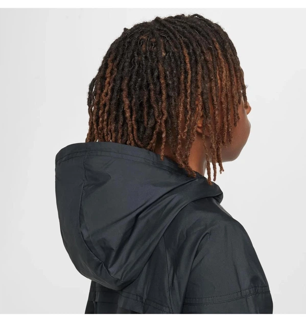 Вітровка дитяча Nike Sportswear Windrunner Black L зріст 152 см Чорний HJ2534-010 - Фото 7 Вітровка дитяча Nike Sportswear Windrunner Black L зріст 152 см Чорний HJ2534-010 - зображення 7