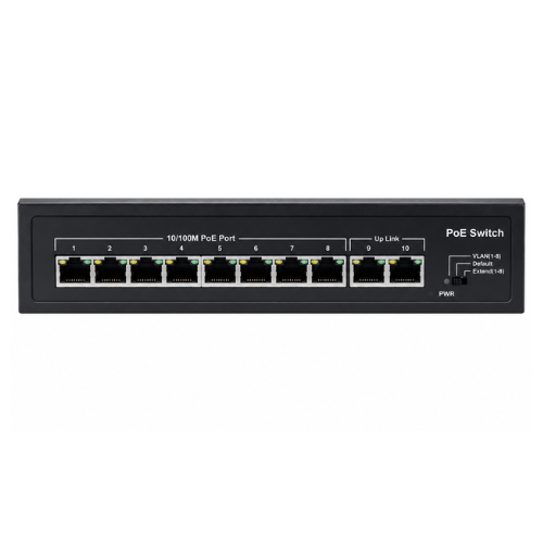 Коммутатор Hedy HY8H2-80 неуправляемый настольный 10 портов PoE AC100-240В - изображение 3