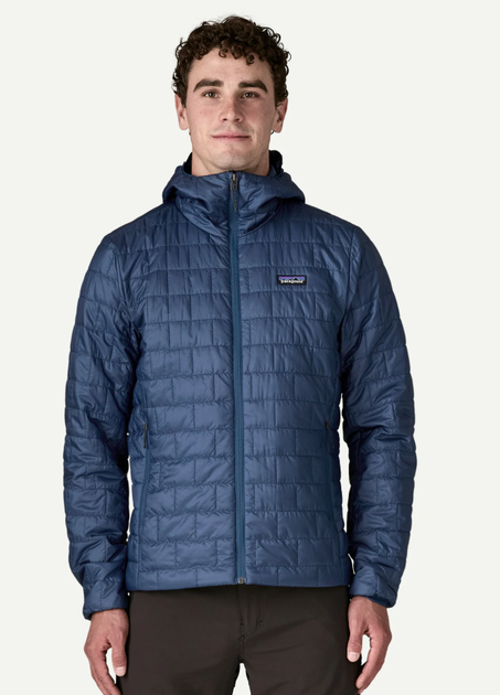 Чоловіча куртка Patagonia Nano Puff Hoody, розмір S, колір Classic Navy - зображення 2
