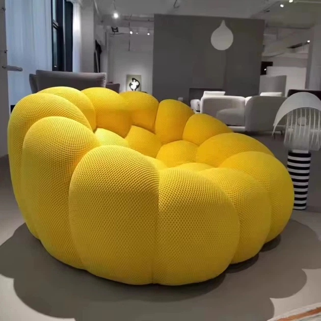 Диван безкаркасний Bubble Sofa м'яка кушетка, крісло 120×113×70 см жовтий - зображення 3