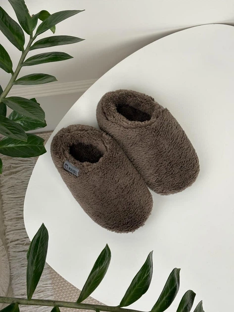 Тапочки-балетки детские домашние махровые Шоколадный Maybel 30-31 (1837_3) - Фото 2 Тапочки-балетки детские домашние махровые Шоколадный Maybel 30-31 (1837_3) - изображение 2