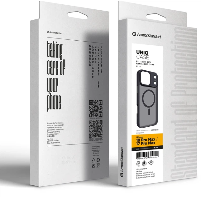 Чохол для смартфона Apple iPhone 18 Pro Max/17 Pro Max ArmorStandart Uniq MagCase Black (ARM92320) - зображення 2