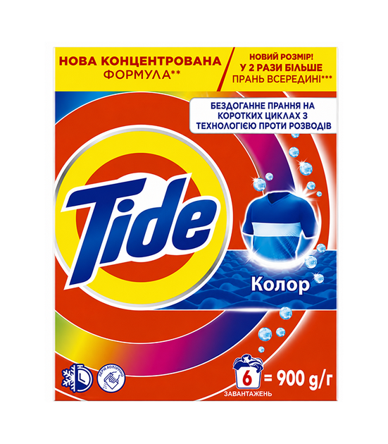 Пральний порошок Tide Аква-Пудра Color 6 циклів, 900 г