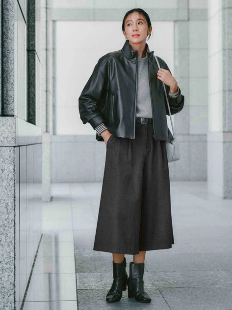 Куртка из искусственной кожи женская Uniqlo 490148469 L Черная (1159850497) - изображение 6