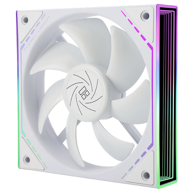 Вентилятор Thermalright TL-M12W 12 см, 1500 об/мин, ШИМ, подшипник S-FDB, изменяющая цвет рамка Infinite Mirror, 12 см для корпуса. - изображение 4
