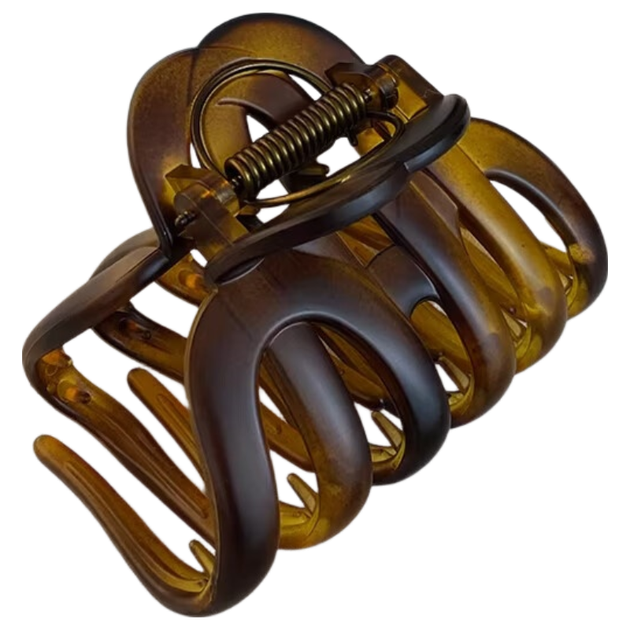 Заколка для волос Jinglei Vintage Large Hair Claw Pumpkin Hair Clip, женская, в стиле бутик, высококачественная акриловая заколка в форме акулы. - изображение 6