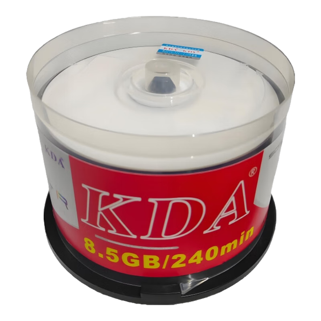 KDA DVD+RDL Pure White Printable Series, DVD высокой емкости 8,5 ГБ, скорость 8x, диск/записываемый диск/чистый диск/записываемый диск/легкий диск, 50 штук в упаковке - изображение 4