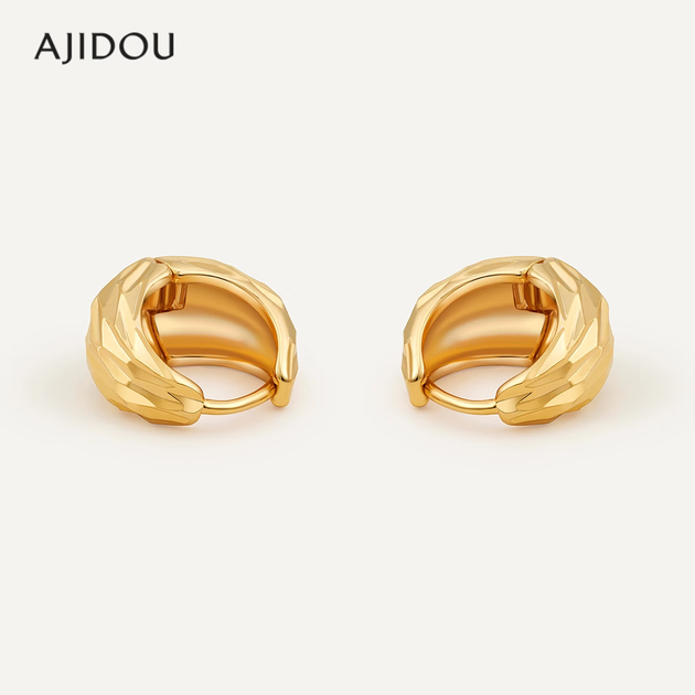 Серьги AJIDOU — новогодний подарок для женщин, модные и стильные серьги, универсальный подарок на каждый день для девушки или жены, золотые. - изображение 4