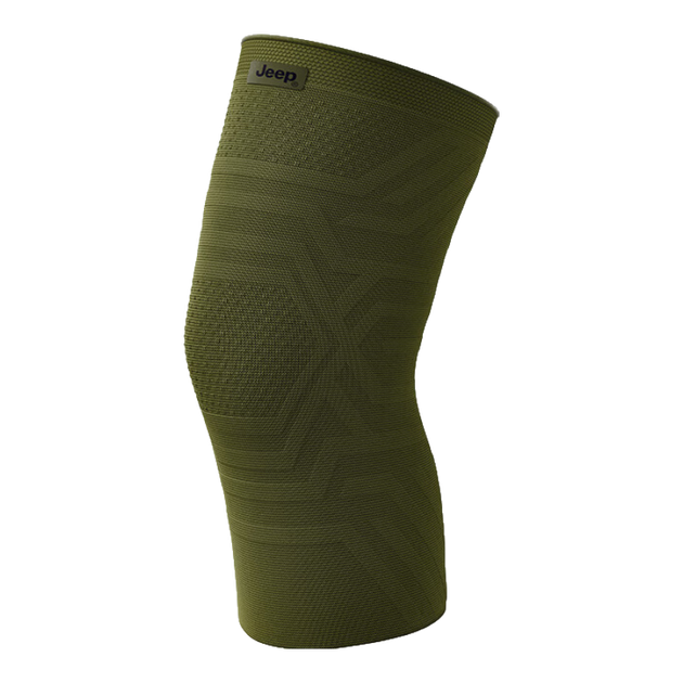 Наколенники JEEP для спорта, для мужчин и женщин, защита от ударов при баскетболе, защита коленей при беге и фитнесе, круглые вязаные наколенники для взрослых, цвет хаки XL - изображение 4