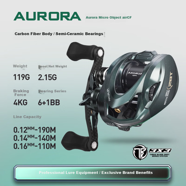 Катушка для удилищ HISTAR Aurora Micro Air CF Water Drop, правая [керамические подшипники] - изображение 8