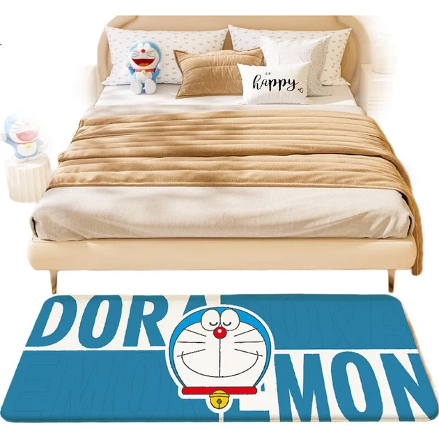Килим Dajiang Doraemon Co-Brand, килимок для спальні біля ліжка, дитячий килим із довгими смужками з мультяшним візерунком, 60x160 см - зображення 3