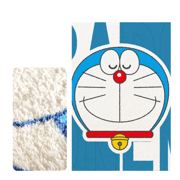 Килим Dajiang Doraemon Co-Brand, килимок для спальні біля ліжка, дитячий килим із довгими смужками з мультяшним візерунком, 60x160 см - зображення 4