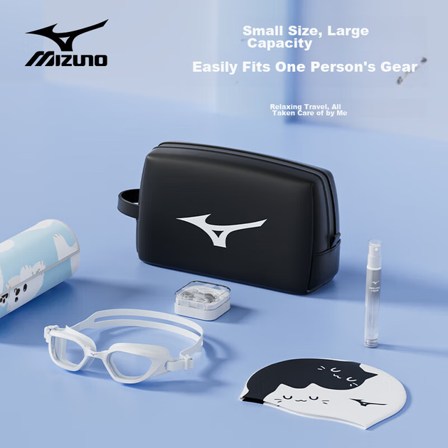 Сумка для плавания MIZUNO, унисекс, многофункциональная, водостойкая, большая вместимость, для спорта и фитнеса, ручная, портативная, сумка для хранения вещей для плавания, 2007, черная - Фото 6 Сумка для плавания MIZUNO, унисекс, многофункциональная, водостойкая, большая вместимость, для спорта и фитнеса, ручная, портативная, сумка для хранения вещей для плавания, 2007, черная - изображение 6