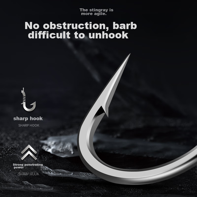 Рибальський гачок Erciyuan, високовуглецевий потрійний гачок Blood Slat Lure Hook, трикігтовий гачок-анкерний рибальський гачок, потрійний гачок розмір 6# - изображение 7