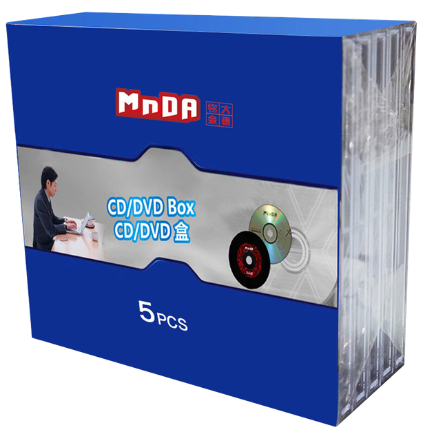 Футляр для одного CD-диска MNDA, лоток для диска, утолщенный, с лотком, 70 г, полностью прозрачный, 5 штук в упаковке. - изображение 4