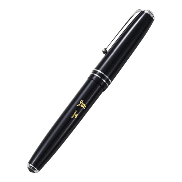Ручка для каллиграфии HERO Calligraphy Pen 856 с изогнутым наконечником, цвет иридиевое золото, для деловой и офисной практики каллиграфии, черная. - изображение 4