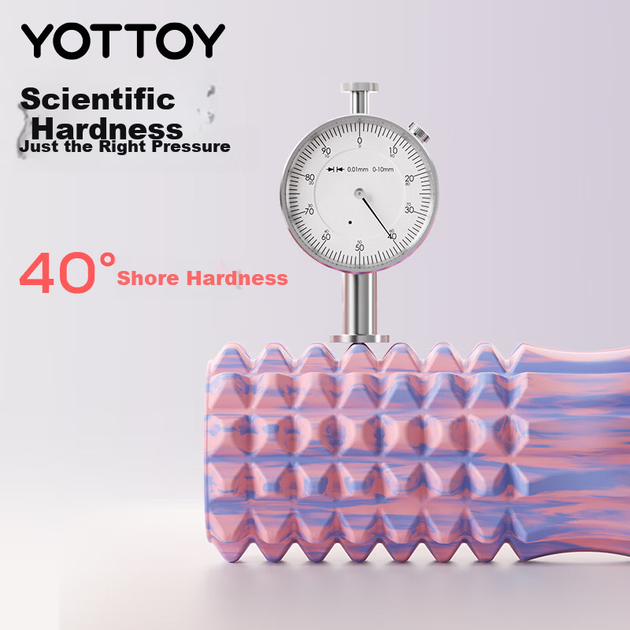 Массажный ролик Yottoy Bracket Foam Roller Stick Fixed Wolf Tooth Professional Massage Roller Fitness Tool Yoga Column Camouflage Pink - изображение 9